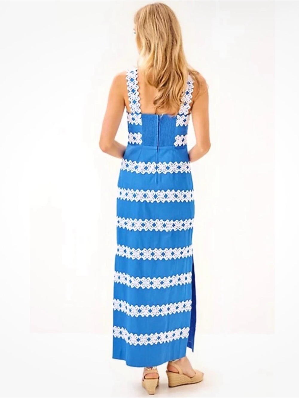 Lilly Pulitzer Davis Maxi Dress size 8 Sun washed Blue - Picture 2 of 5